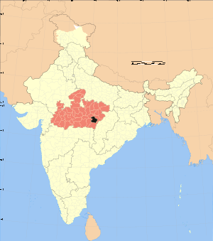 Madhya Pradesh district location map Mandla.svg