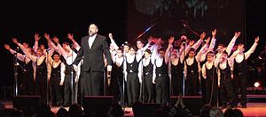 The choir performing on 5 April 2007 at a 30th Anniversary Concert.