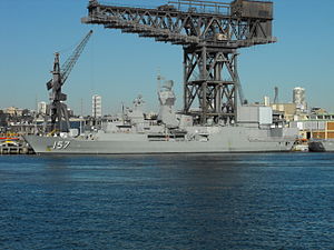 HMAS Perth in 2011, following the ASMD upgrade