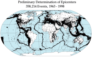A map of epicenters.