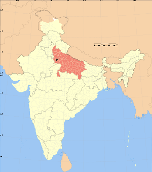 Uttar Pradesh district location map Mahamaya Nagar.svg