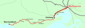 Geelong line map