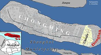 Location of Chongming County seat