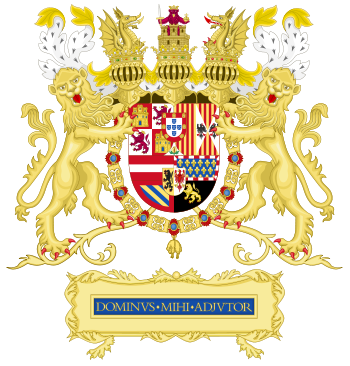 Full Ornamented Coat of Arms of Philip II of Spain (1580-1598).svg