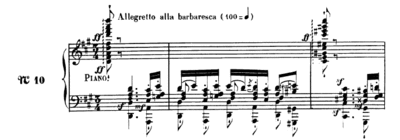 The opening bars for the 3rd movement.