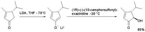 enolate oxidation example ref. Hughes 2005