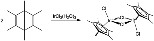 Synthesis of the iridium(III) dimer [Cp*IrCl2]2 using hexamethyl Dewar benzene.