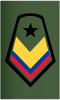 Rank insignia of sargento primero of the Colombian Army.svg