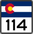 State Highway 114 marker