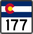 State Highway 177 marker