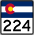 State Highway 224 marker