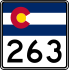 State Highway 263 marker