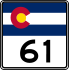 State Highway 61 marker