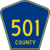 County Route 501 marker