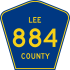 County Road 884 marker