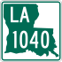 Louisiana Highway 1040 marker