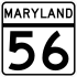 Maryland Route 56 marker