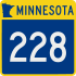 Trunk Highway 228 marker