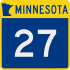 Trunk Highway 27 marker