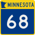 Trunk Highway 68 marker