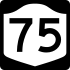 NYS Route 75 marker