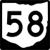State Route 58 marker