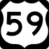U.S. Route 59 marker