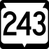 State Trunk Highway 243 marker