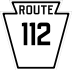 PA Route 112 marker