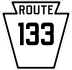 PA Route 133 marker