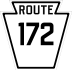 PA Route 172 marker