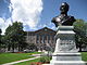 View of the Isaac Brock bust in front of the Leeds and Grenville County Court House