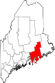 State map highlighting Hancock County