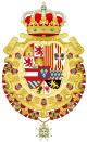 Royal Greater Coat of Arms of Spain (1700-1761) Version with Golden Fleece and Holy Spirit Collars.svg
