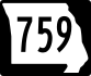 Route 759 marker