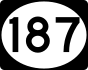 Route 187 marker