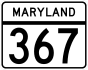 Maryland Route 367 marker