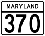 Maryland Route 370 marker