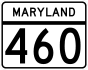 Maryland Route 460 marker