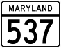 Maryland Route 537 marker