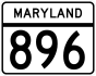 Maryland Route 896 marker