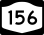NYS Route 156 marker