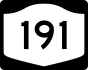NYS Route 191 marker