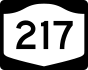 NYS Route 217 marker