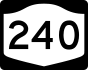 NYS Route 240 marker