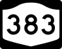 NYS Route 383 marker
