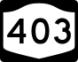 NYS Route 403 marker