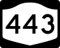 NYS Route 443 marker