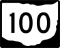 State Route 100 marker