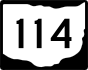 State Route 114 marker